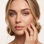 0.20CTW Round Cut Lab Grown Diamond Floating Frame Solitaire Ring for Women Rose Gold