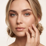 0.20CTW Round Cut Lab Grown Diamond Floating Frame Solitaire Ring for Women Gold