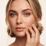 0.20CTW Round Cut Lab Grown Diamond Floating Frame Solitaire Ring for Women White
