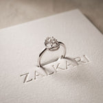 0.20CTW Round Cut Lab Grown Diamond Floating Frame Solitaire Ring for Women White