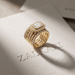 2.35CTW Emerald Cut Lab Grown Diamond Stackable Bridal Ring Set for Women Gold