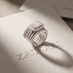 2.35CTW Emerald Cut Lab Grown Diamond Stackable Bridal Ring Set for Women White