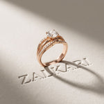 1.05CTW Round Cut Lab Grown Diamond Split Shank Solitaire Ring for Women Rose Gold