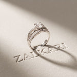 1.05CTW Round Cut Lab Grown Diamond Split Shank Solitaire Ring for Women White