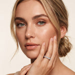 2.10CTW Round Cut Lab Grown Diamond Band Ring for Women Rose Gold