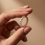 2.10CTW Round Cut Lab Grown Diamond Band Ring for Women Rose Gold