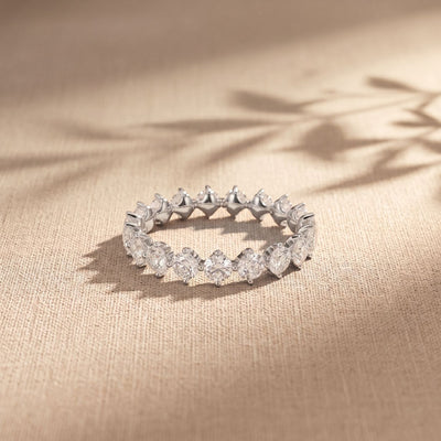 2.10CTW Round Cut Lab Grown Diamond Band Ring for Women