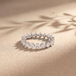 2.10CTW Round Cut Lab Grown Diamond Band Ring for Women White