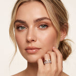 1.20CTW Round & Marquise Cut Lab Grown Diamond Stackable Ring Set for Women White