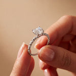1.30CTW Heart Cut Lab Grown Diamond Twisted Rope Style Ring for Women White