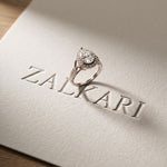 2.35CTW Pear Cut Lab Grown Diamond Romantic Scroll Halo Ring for Women White