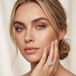 1.95CTW Round Cut Lab Grown Diamond Double Halo Vintage Ring for Women White