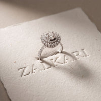1.95CTW Round Cut Lab Grown Diamond Double Halo Vintage Ring for Women White