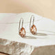 925 Sterling Silver Classy Peach Morganite Solitaire Earrings Gold Vermeil (2.5 Micron)