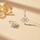 925 Sterling Silver Snowflake Drop Earrings Gold Vermeil (2.5 Micron)