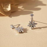 925 Sterling Silver Glossy Flower Petals Drop Gold Vermeil (2.5 Micron)