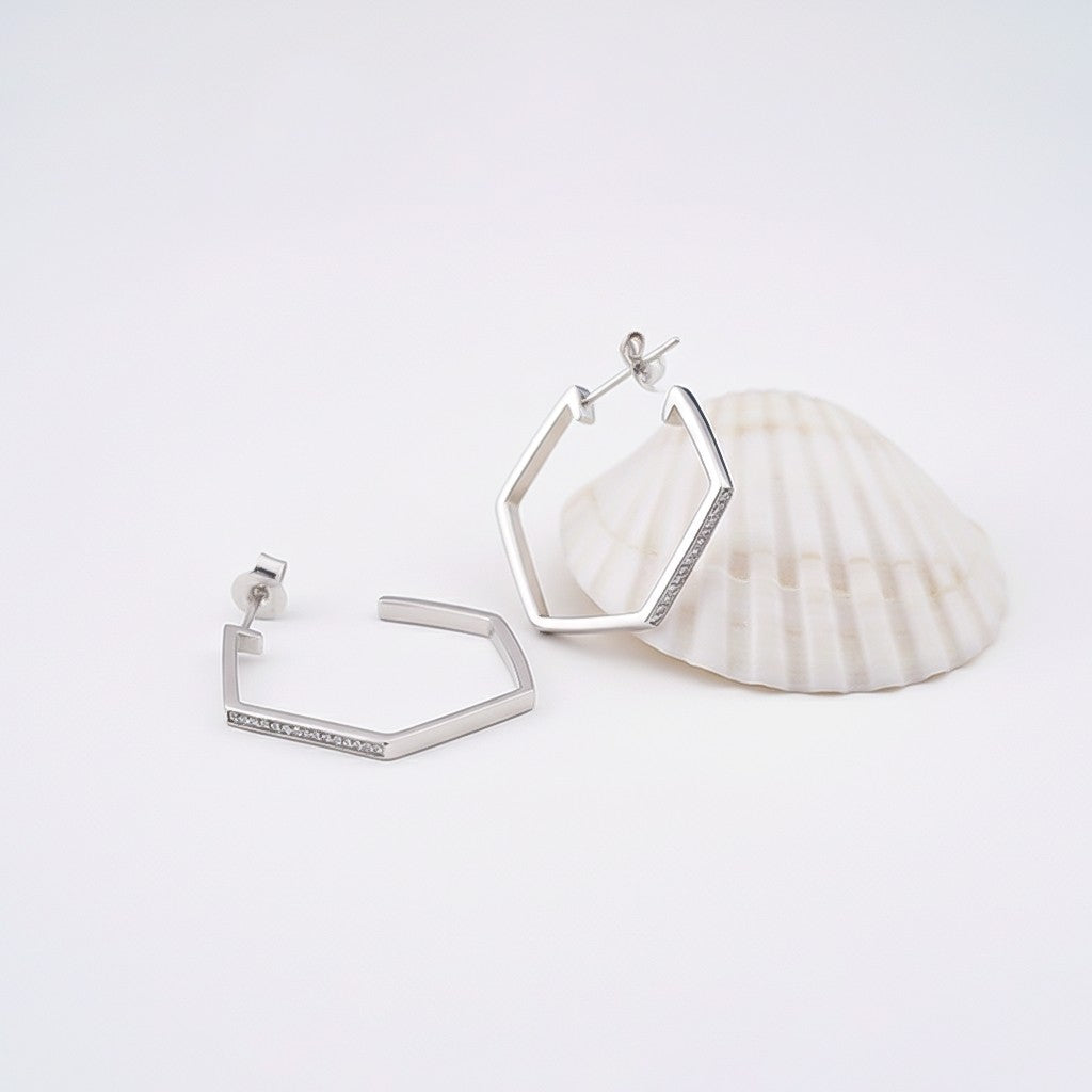 925 Sterling Silver Loop Hoop Earrings