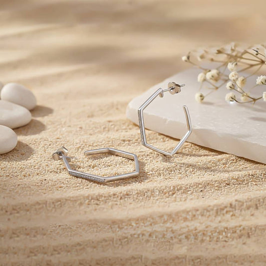 925 Sterling Silver Loop Hoop Earrings