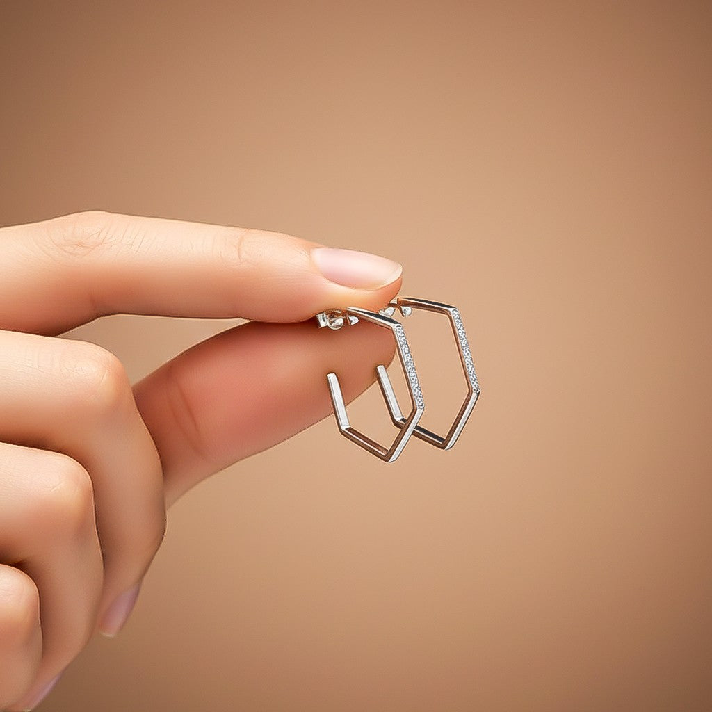 925 Sterling Silver Loop Hoop Earrings