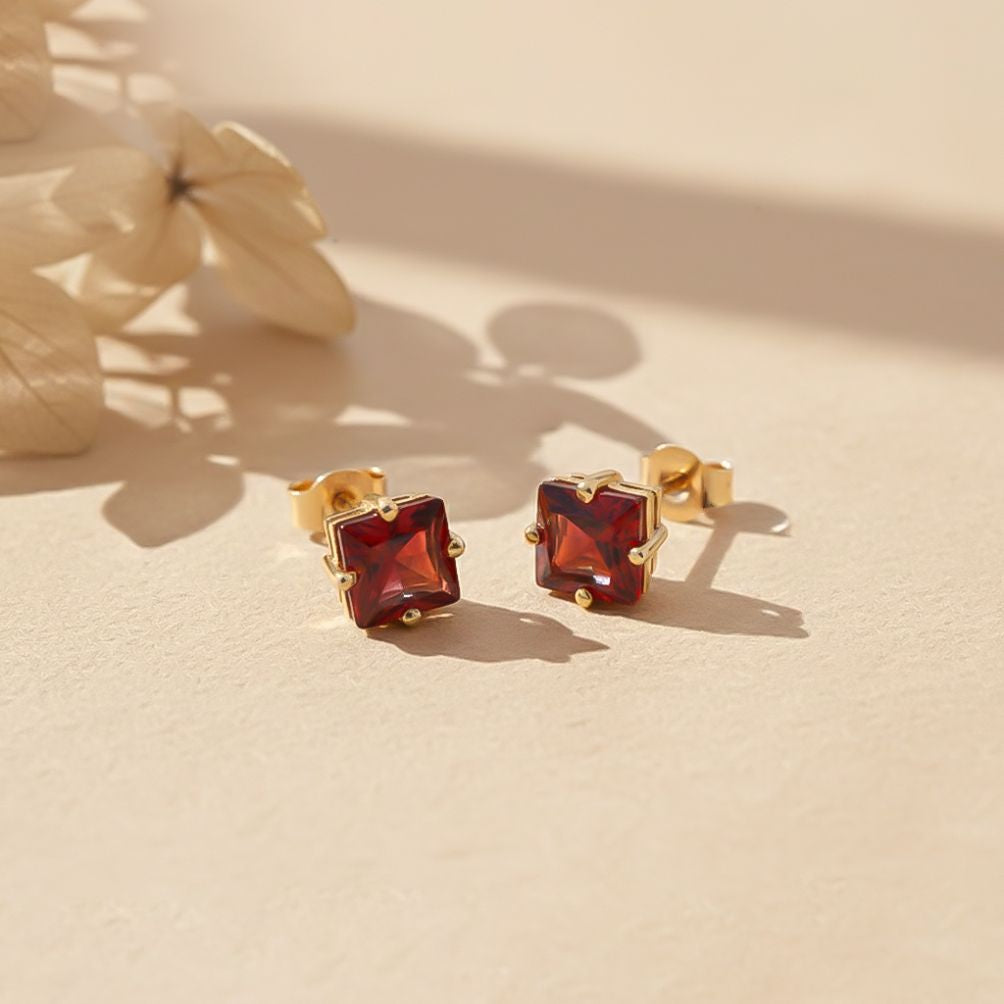 925 Sterling Silver With 14K Gold Plated Seeking Solace Stud Earrings