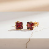 925 Sterling Silver With Gold Vermeil Seeking Solace Stud Earrings Gold Vermeil (2.5 Micron)