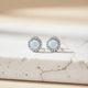 925 Sterling Silver Moon Opal Stud Earrings Gold Vermeil (2.5 Micron)