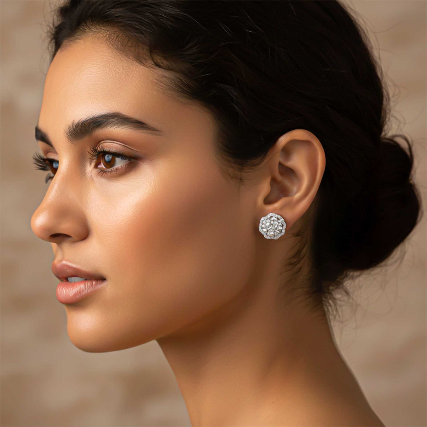 925 Sterling Silver Unisex Nuggets Stud Earrings