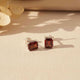 925 Sterling Silver Zircon Garnet Sunshine Stud Gold Vermeil (2.5 Micron)