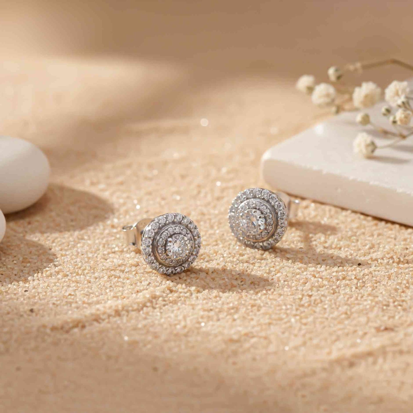 Sterling Silver Cluster Maya Studs For Her