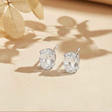 925 Sterling Silver Zircon Classic Stud Earrings Gold Vermeil (2.5 Micron)