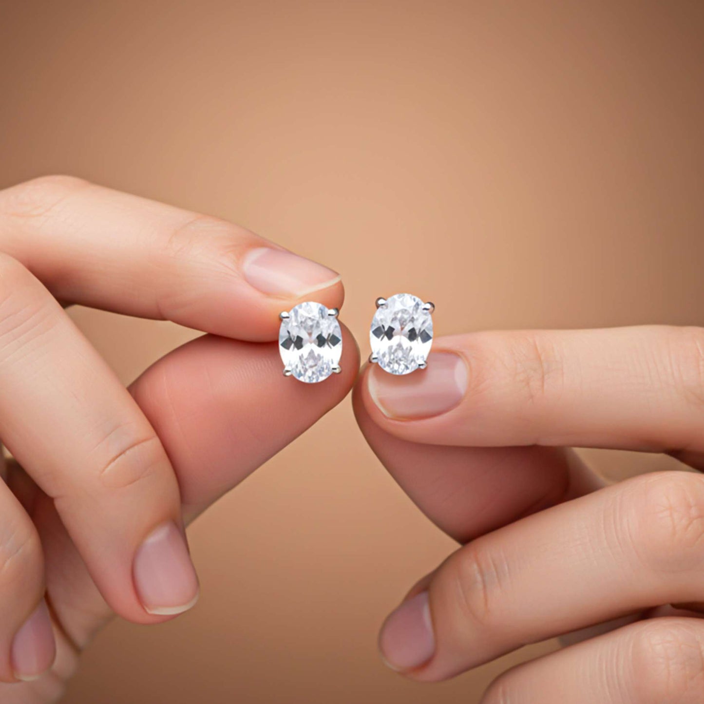 925 Sterling Silver Zircon Classic Stud Earrings