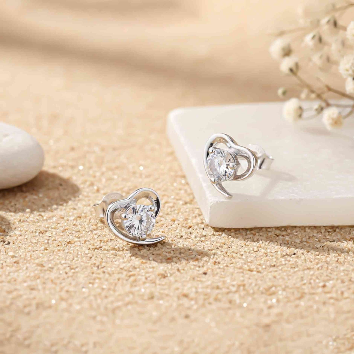 925 Sterling Silver Flower Grace Stud Earrings
