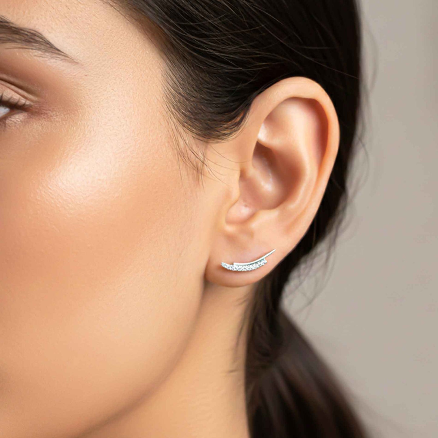 925 Sterling Silver Climber Clip Earrings