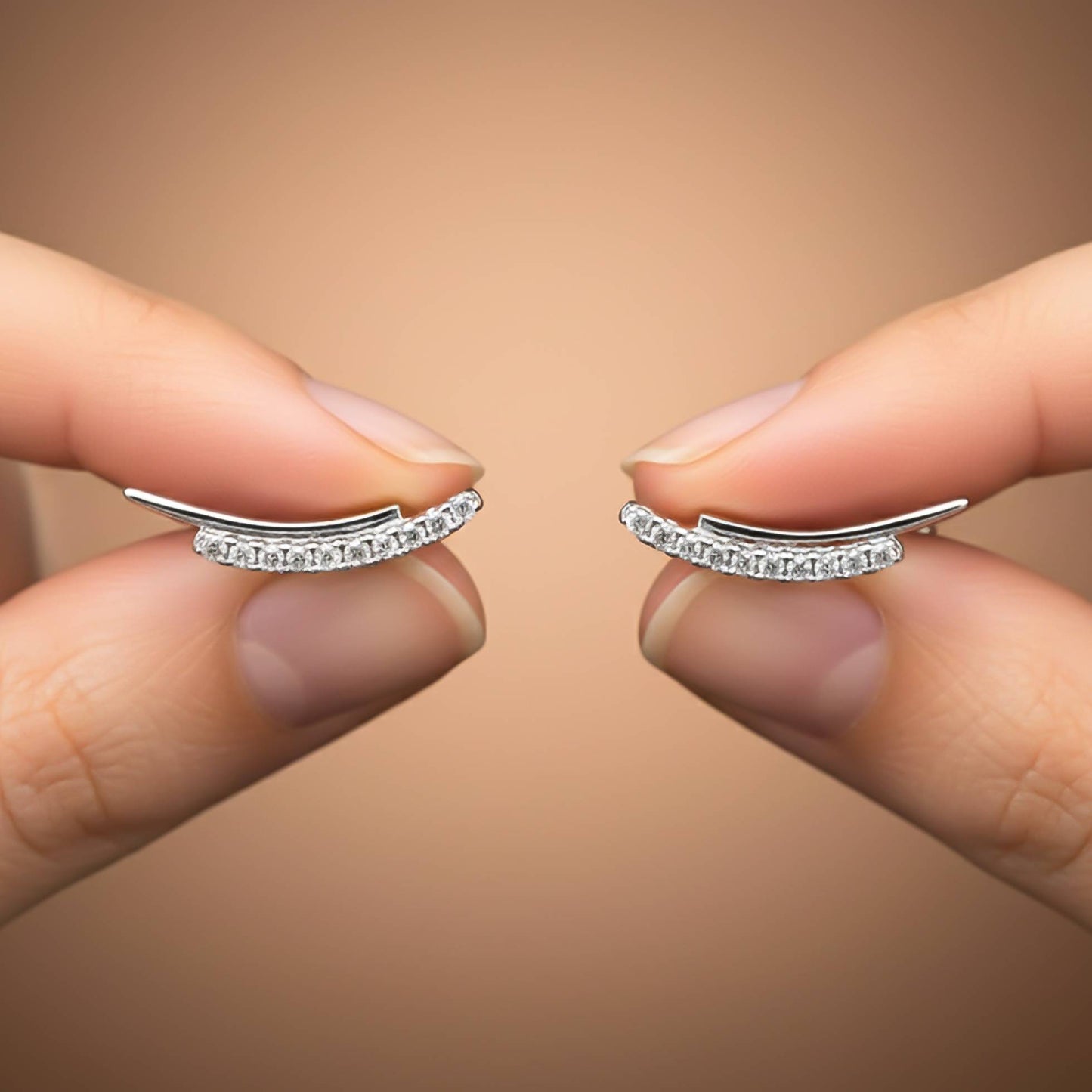 925 Sterling Silver Climber Clip Earrings