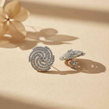 925 Sterling Silver Spiral Stud Earrings Gold Vermeil (2.5 Micron)