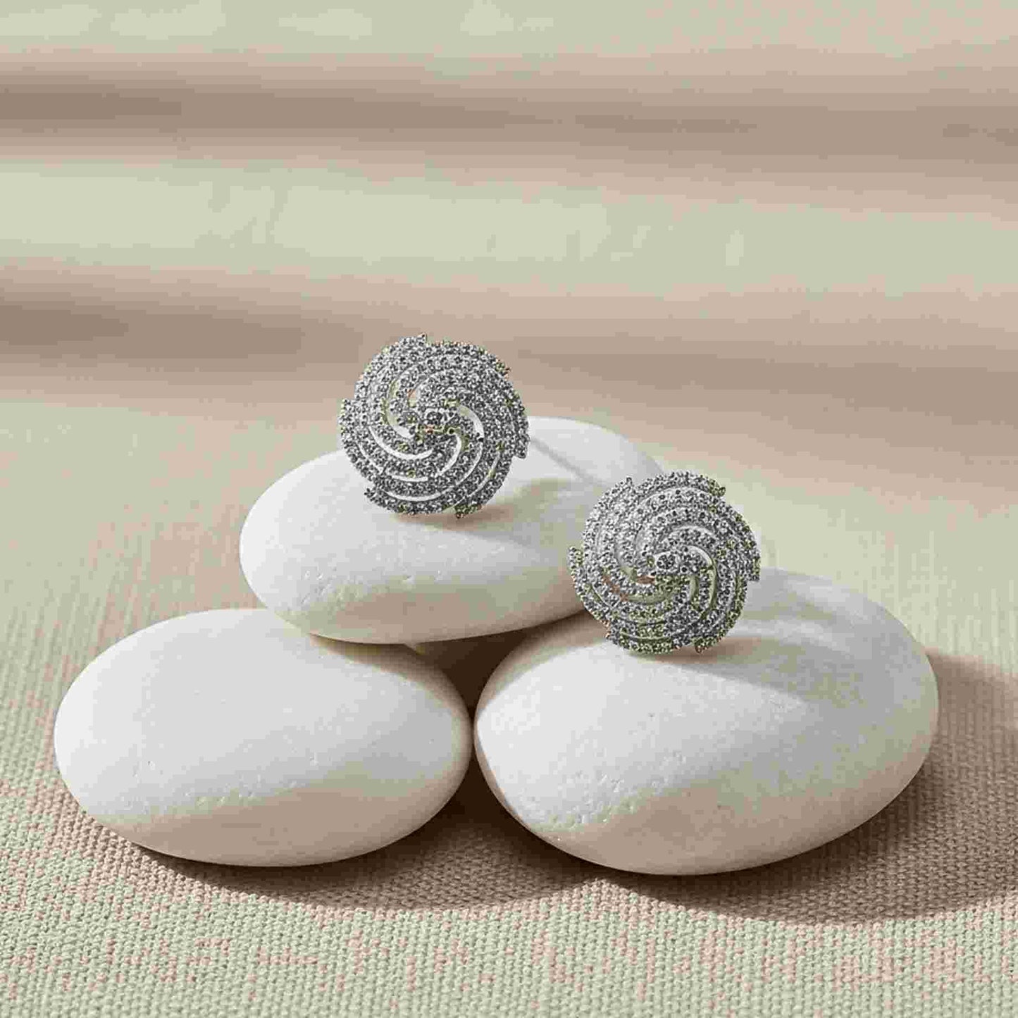 925 Sterling Silver Spiral Stud Earrings