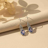 925 Sterling Silver Blue Night Dangle Earrings Gold Vermeil (2.5 Micron)