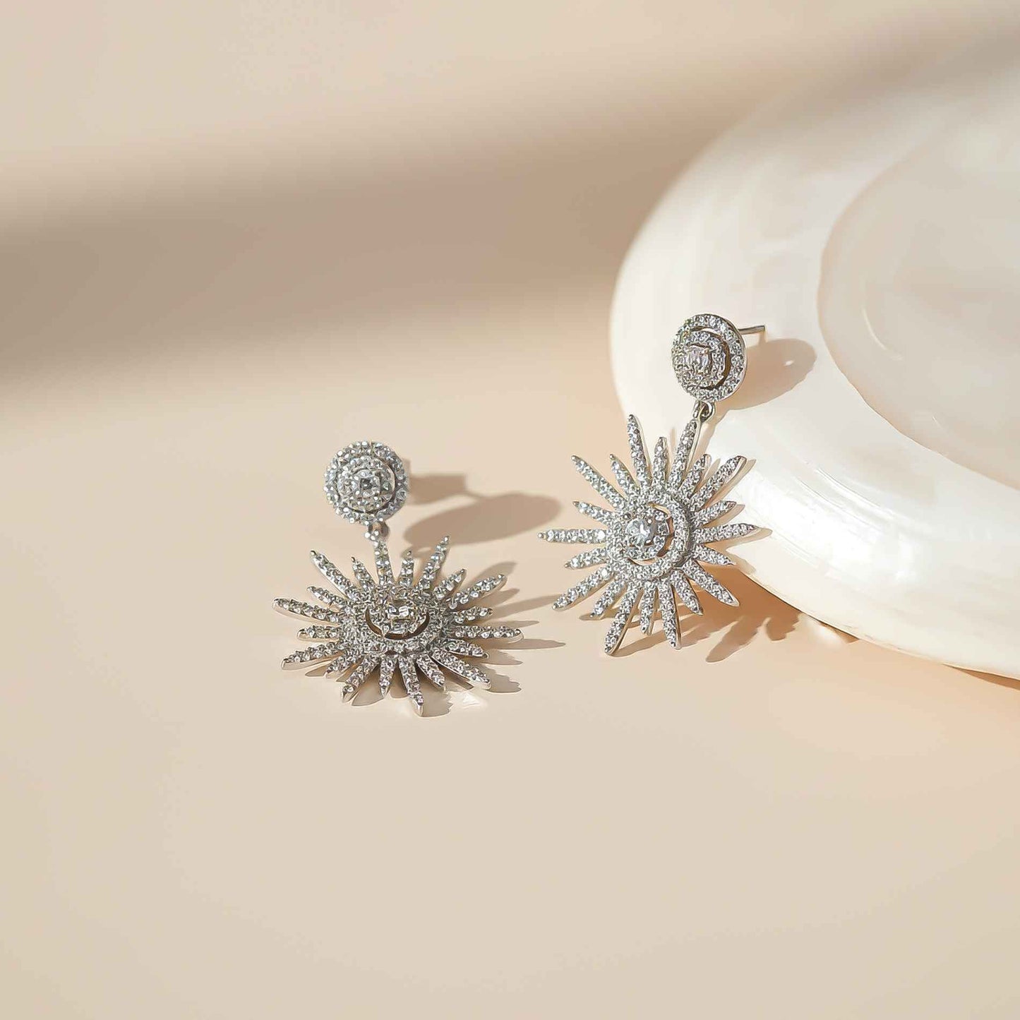 925 Sterling Silver Sensation Snowflake Drop Earrings