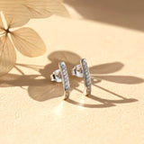 925 Sterling Silver Sculpted Minimalist Stud Earrings Gold Vermeil (2.5 Micron)