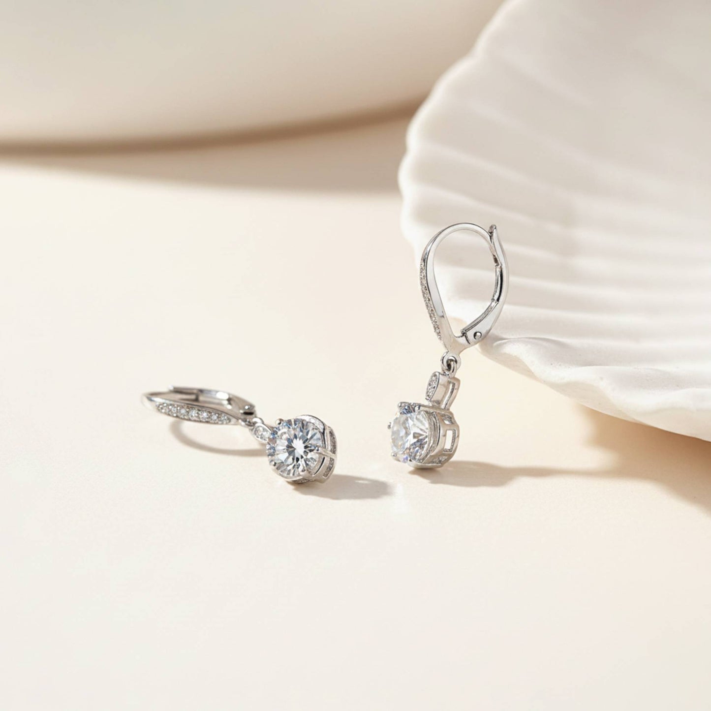 925 Sterling Silver Solitaire Classic Drop Earrings