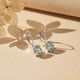 925 Sterling Silver Aqua Blue Drop Earrings Gold Vermeil (2.5 Micron)