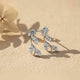 925 Sterling Silver Lush Leafy Stud Earrings Gold Vermeil (2.5 Micron)
