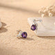 925 Sterling Silver Purple Triangle Stud Earrings Gold Vermeil (2.5 Micron)