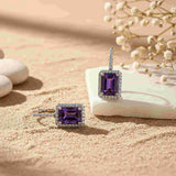 925 Sterling Silver Dreamy Purple Drop Earrings Gold Vermeil (2.5 Micron)