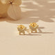 925 Sterling Silver With Gold Vermeil Butterfly Cubic Zirconia Stud Earrings Gold Vermeil (2.5 Micron)