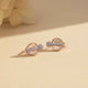 925 Sterling Silver With Gold Vermeil Heart Calista Earrings Gold Vermeil (2.5 Micron)