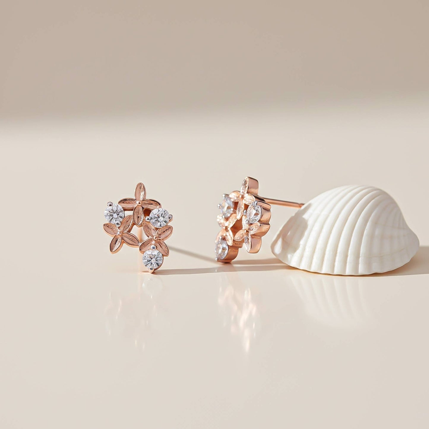 925 Sterling Silver With 14K Gold Plated Starlight Studs