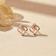925 Sterling Silver With Gold Vermeil Zircon Studded Cadmus Earring Gold Vermeil (2.5 Micron)