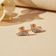 925 Sterling Silver With Gold Vermeil Mini Wings Stud Earrings Gold Vermeil (2.5 Micron)
