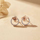 925 Sterling Silver With Gold Vermeil Elior Petal Stud Earrings Gold Vermeil (2.5 Micron)